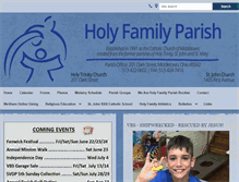 Tablet Screenshot of holyfamilymiddletown.com